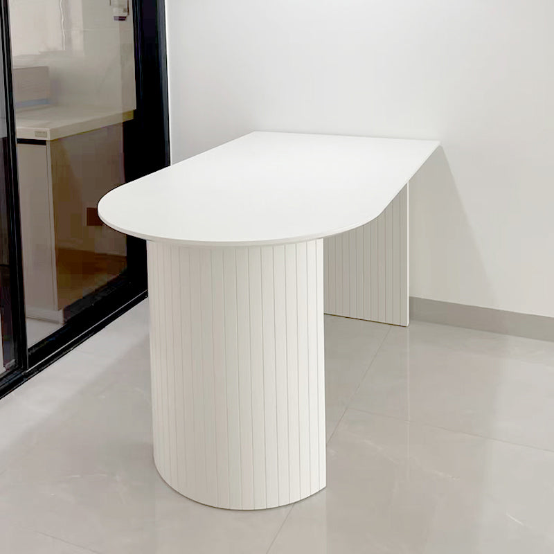 Contemporary Sintered Stone Irregular Shape Dining Table Standard White Dining Table for Kitchen Clearhalo ' dining_table' 'Dining Tables & Seating' 'Dining Tables' 'furn' 'furn_dining_table' 'Furniture' 'furniture_dining_table' 'Kitchen & Dining Furniture' 'kitchen&dining_furn' 'kitchen' 'kitchen_dining_table' 3723539