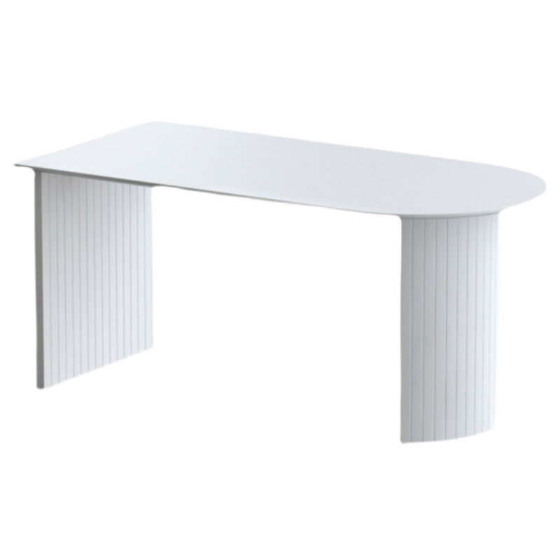 Contemporary Sintered Stone Irregular Shape Dining Table Standard White Dining Table for Kitchen Without Chairs Clearhalo ' dining_table' 'Dining Tables & Seating' 'Dining Tables' 'furn' 'furn_dining_table' 'Furniture' 'furniture_dining_table' 'Kitchen & Dining Furniture' 'kitchen&dining_furn' 'kitchen' 'kitchen_dining_table' 3723541