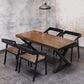 Industrial Style Solid Wood Dining Table Brown Rectangle Table with Metal Base for Dinning Room Clearhalo ' dining_table' 'Dining Tables & Seating' 'Dining Tables' 'furn' 'furn_dining_table' 'Furniture' 'furniture_dining_table' 'Kitchen & Dining Furniture' 'kitchen&dining_furn' 'kitchen' 'kitchen_dining_table' 3723547