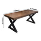 Industrial Style Solid Wood Dining Table Brown Rectangle Table with Metal Base for Dinning Room Clearhalo ' dining_table' 'Dining Tables & Seating' 'Dining Tables' 'furn' 'furn_dining_table' 'Furniture' 'furniture_dining_table' 'Kitchen & Dining Furniture' 'kitchen&dining_furn' 'kitchen' 'kitchen_dining_table' 3723556