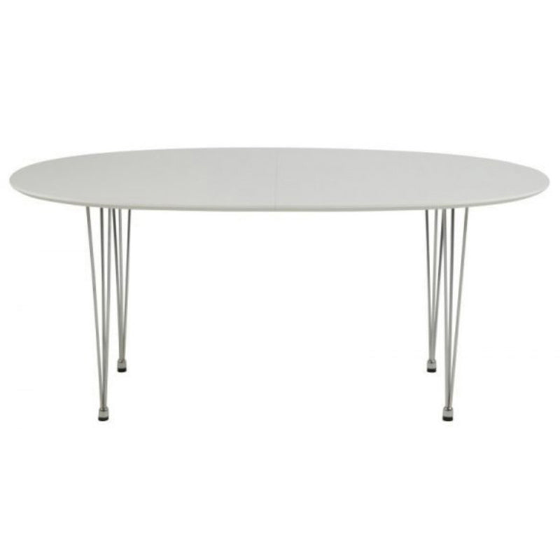 Modern White Sintered Stone Dining Table Oval Shape Standard Dining Table with 4 Legs Base Without Chairs Clearhalo ' dining_table' 'Dining Tables & Seating' 'Dining Tables' 'furn' 'furn_dining_table' 'Furniture' 'furniture_dining_table' 'Kitchen & Dining Furniture' 'kitchen&dining_furn' 'kitchen' 'kitchen_dining_table' 3723575