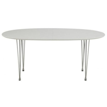 Modern White Sintered Stone Dining Table Oval Shape Standard Dining Table with 4 Legs Base Without Chairs Clearhalo ' dining_table' 'Dining Tables & Seating' 'Dining Tables' 'furn' 'furn_dining_table' 'Furniture' 'furniture_dining_table' 'Kitchen & Dining Furniture' 'kitchen&dining_furn' 'kitchen' 'kitchen_dining_table' 3723575
