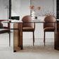 Glass Contemporary Free Form Dining Table Glass Table for Dining Room and Kitchen Clearhalo ' dining_table' 'Dining Tables & Seating' 'Dining Tables' 'furn' 'furn_dining_table' 'Furniture' 'furniture_dining_table' 'Kitchen & Dining Furniture' 'kitchen&dining_furn' 'kitchen' 'kitchen_dining_table' 3723584