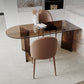 Glass Contemporary Free Form Dining Table Glass Table for Dining Room and Kitchen Clearhalo ' dining_table' 'Dining Tables & Seating' 'Dining Tables' 'furn' 'furn_dining_table' 'Furniture' 'furniture_dining_table' 'Kitchen & Dining Furniture' 'kitchen&dining_furn' 'kitchen' 'kitchen_dining_table' 3723585
