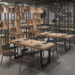 Industrial Style Solid Wood Dining Table Brown Rectangle Table with Sled Base for Dinning Room Clearhalo ' dining_table' 'Dining Tables & Seating' 'Dining Tables' 'furn' 'furn_dining_table' 'Furniture' 'furniture_dining_table' 'Kitchen & Dining Furniture' 'kitchen&dining_furn' 'kitchen' 'kitchen_dining_table' 3723595