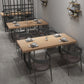 Industrial Style Solid Wood Dining Table Brown Rectangle Table with Sled Base for Dinning Room Clearhalo ' dining_table' 'Dining Tables & Seating' 'Dining Tables' 'furn' 'furn_dining_table' 'Furniture' 'furniture_dining_table' 'Kitchen & Dining Furniture' 'kitchen&dining_furn' 'kitchen' 'kitchen_dining_table' 3723596