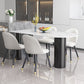 Metal Modern Free Form Dining Table Sintered Stone Table for Dining Room and Kitchen Clearhalo ' dining_table' 'Dining Tables & Seating' 'Dining Tables' 'furn' 'furn_dining_table' 'Furniture' 'furniture_dining_table' 'Kitchen & Dining Furniture' 'kitchen&dining_furn' 'kitchen' 'kitchen_dining_table' 3723615