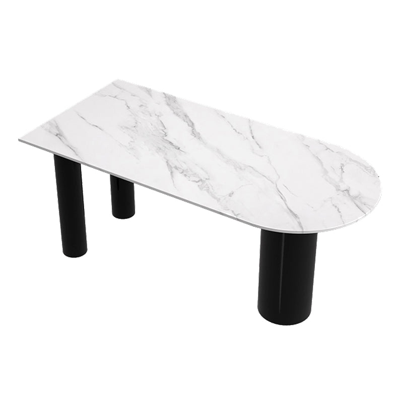 Metal Modern Free Form Dining Table Sintered Stone Table for Dining Room and Kitchen Without Chairs Clearhalo ' dining_table' 'Dining Tables & Seating' 'Dining Tables' 'furn' 'furn_dining_table' 'Furniture' 'furniture_dining_table' 'Kitchen & Dining Furniture' 'kitchen&dining_furn' 'kitchen' 'kitchen_dining_table' 3723618