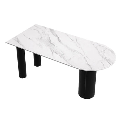 Metal Modern Free Form Dining Table Sintered Stone Table for Dining Room and Kitchen Without Chairs Clearhalo ' dining_table' 'Dining Tables & Seating' 'Dining Tables' 'furn' 'furn_dining_table' 'Furniture' 'furniture_dining_table' 'Kitchen & Dining Furniture' 'kitchen&dining_furn' 'kitchen' 'kitchen_dining_table' 3723618