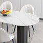 Metal Modern Free Form Dining Table Sintered Stone Table for Dining Room and Kitchen Clearhalo ' dining_table' 'Dining Tables & Seating' 'Dining Tables' 'furn' 'furn_dining_table' 'Furniture' 'furniture_dining_table' 'Kitchen & Dining Furniture' 'kitchen&dining_furn' 'kitchen' 'kitchen_dining_table' 3723620