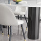 Metal Modern Free Form Dining Table Sintered Stone Table for Dining Room and Kitchen Clearhalo ' dining_table' 'Dining Tables & Seating' 'Dining Tables' 'furn' 'furn_dining_table' 'Furniture' 'furniture_dining_table' 'Kitchen & Dining Furniture' 'kitchen&dining_furn' 'kitchen' 'kitchen_dining_table' 3723621