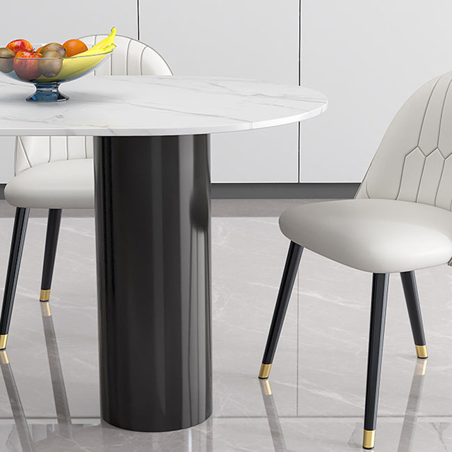 Metal Modern Free Form Dining Table Sintered Stone Table for Dining Room and Kitchen Clearhalo ' dining_table' 'Dining Tables & Seating' 'Dining Tables' 'furn' 'furn_dining_table' 'Furniture' 'furniture_dining_table' 'Kitchen & Dining Furniture' 'kitchen&dining_furn' 'kitchen' 'kitchen_dining_table' 3723622