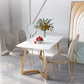 Minimalist Rectangle Shape White Dining Table Sintered Stone Standard Dining Table for Kitchen Clearhalo ' dining_table' 'Dining Tables & Seating' 'Dining Tables' 'furn' 'furn_dining_table' 'Furniture' 'furniture_dining_table' 'Kitchen & Dining Furniture' 'kitchen&dining_furn' 'kitchen' 'kitchen_dining_table' 3723648