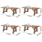 Modern Pine Solid Wood Table Rectangle Dining Table in Nature with Double Pedestal Clearhalo ' dining_table' 'Dining Tables & Seating' 'Dining Tables' 'furn' 'furn_dining_table' 'Furniture' 'furniture_dining_table' 'Kitchen & Dining Furniture' 'kitchen&dining_furn' 'kitchen' 'kitchen_dining_table' 3723672