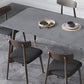 Modern Sintered Stone Top Kitchen Dining Table Rectangle Gray Dining Table with 4 Legs Base Clearhalo ' dining_table' 'Dining Tables & Seating' 'Dining Tables' 'furn' 'furn_dining_table' 'Furniture' 'furniture_dining_table' 'Kitchen & Dining Furniture' 'kitchen&dining_furn' 'kitchen' 'kitchen_dining_table' 3723678