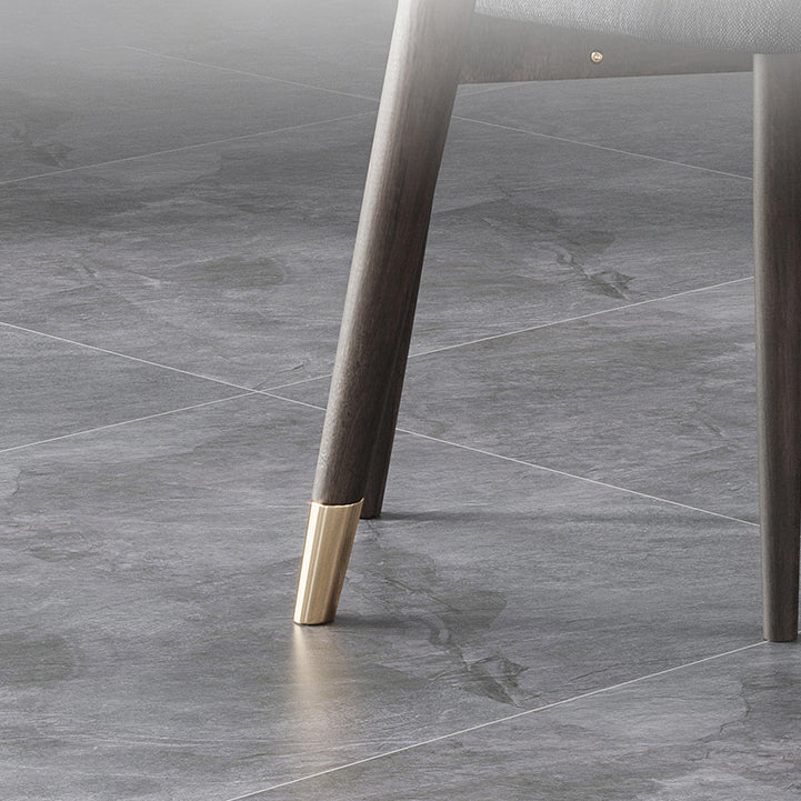 Modern Sintered Stone Top Kitchen Dining Table Rectangle Gray Dining Table with 4 Legs Base Clearhalo ' dining_table' 'Dining Tables & Seating' 'Dining Tables' 'furn' 'furn_dining_table' 'Furniture' 'furniture_dining_table' 'Kitchen & Dining Furniture' 'kitchen&dining_furn' 'kitchen' 'kitchen_dining_table' 3723680