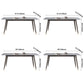 Modern Sintered Stone Top Kitchen Dining Table Rectangle Gray Dining Table with 4 Legs Base Clearhalo ' dining_table' 'Dining Tables & Seating' 'Dining Tables' 'furn' 'furn_dining_table' 'Furniture' 'furniture_dining_table' 'Kitchen & Dining Furniture' 'kitchen&dining_furn' 'kitchen' 'kitchen_dining_table' 3723682