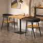 Industrial Solid Wood Dining Table Brown Square Table with Metal Base for Dinning Room Clearhalo ' dining_table' 'Dining Tables & Seating' 'Dining Tables' 'furn' 'furn_dining_table' 'Furniture' 'furniture_dining_table' 'Kitchen & Dining Furniture' 'kitchen&dining_furn' 'kitchen' 'kitchen_dining_table' 3723688