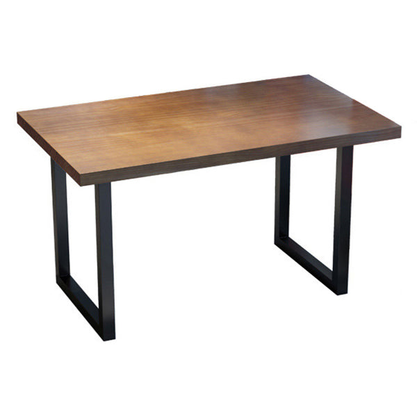 Industrial Dining Room Table Pine Solid Wood Table with Double Pedestal Without Chairs Clearhalo ' dining_table' 'Dining Tables & Seating' 'Dining Tables' 'furn' 'furn_dining_table' 'Furniture' 'furniture_dining_table' 'Kitchen & Dining Furniture' 'kitchen&dining_furn' 'kitchen' 'kitchen_dining_table' 3723702