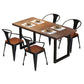 Industrial Dining Room Table Pine Solid Wood Table with Double Pedestal Clearhalo ' dining_table' 'Dining Tables & Seating' 'Dining Tables' 'furn' 'furn_dining_table' 'Furniture' 'furniture_dining_table' 'Kitchen & Dining Furniture' 'kitchen&dining_furn' 'kitchen' 'kitchen_dining_table' 3723705