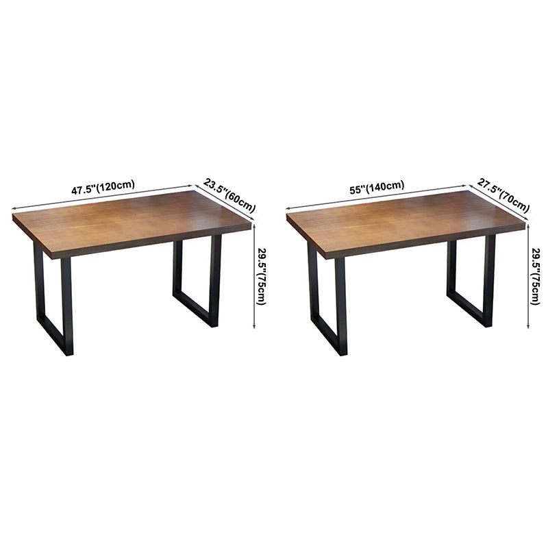 Industrial Dining Room Table Pine Solid Wood Table with Double Pedestal Clearhalo ' dining_table' 'Dining Tables & Seating' 'Dining Tables' 'furn' 'furn_dining_table' 'Furniture' 'furniture_dining_table' 'Kitchen & Dining Furniture' 'kitchen&dining_furn' 'kitchen' 'kitchen_dining_table' 3723707