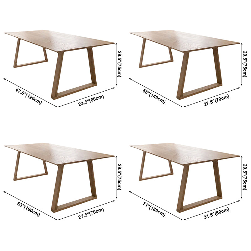 Sled Base Dining Site Table Pine Solid Wood Dining Table Rectangle for Home Clearhalo ' dining_table' 'Dining Tables & Seating' 'Dining Tables' 'furn' 'furn_dining_table' 'Furniture' 'furniture_dining_table' 'Kitchen & Dining Furniture' 'kitchen&dining_furn' 'kitchen' 'kitchen_dining_table' 3723721