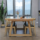 Rectangle Pine Solid Wood Table Modern Dining Table in Nature with Double Pedestal Clearhalo ' dining_table' 'Dining Tables & Seating' 'Dining Tables' 'furn' 'furn_dining_table' 'Furniture' 'furniture_dining_table' 'Kitchen & Dining Furniture' 'kitchen&dining_furn' 'kitchen' 'kitchen_dining_table' 3723726