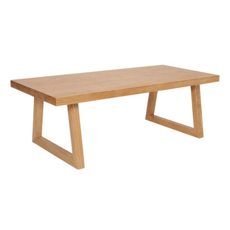 Rectangle Pine Solid Wood Table Modern Dining Table in Nature with Double Pedestal Without Chairs Clearhalo ' dining_table' 'Dining Tables & Seating' 'Dining Tables' 'furn' 'furn_dining_table' 'Furniture' 'furniture_dining_table' 'Kitchen & Dining Furniture' 'kitchen&dining_furn' 'kitchen' 'kitchen_dining_table' 3723728