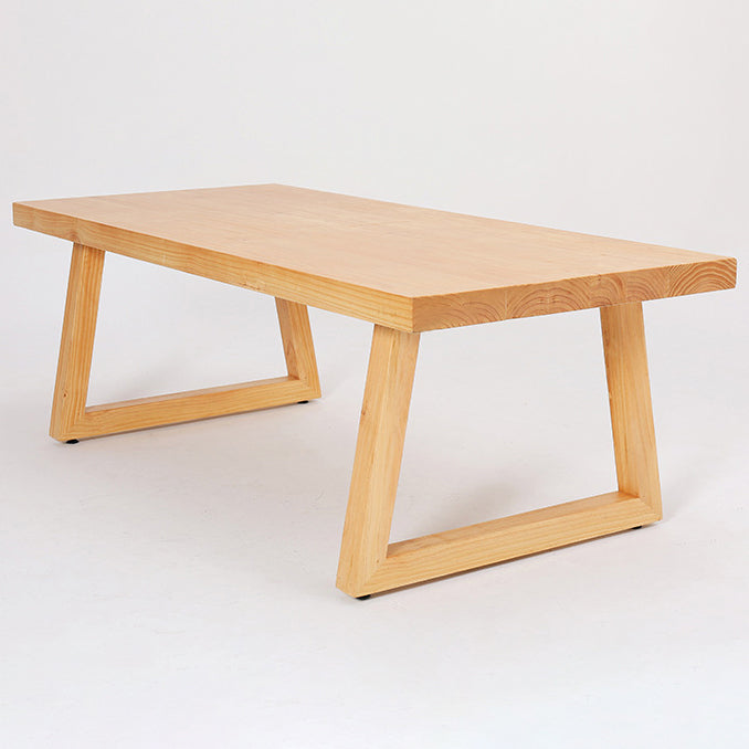 Rectangle Pine Solid Wood Table Modern Dining Table in Nature with Double Pedestal Clearhalo ' dining_table' 'Dining Tables & Seating' 'Dining Tables' 'furn' 'furn_dining_table' 'Furniture' 'furniture_dining_table' 'Kitchen & Dining Furniture' 'kitchen&dining_furn' 'kitchen' 'kitchen_dining_table' 3723730