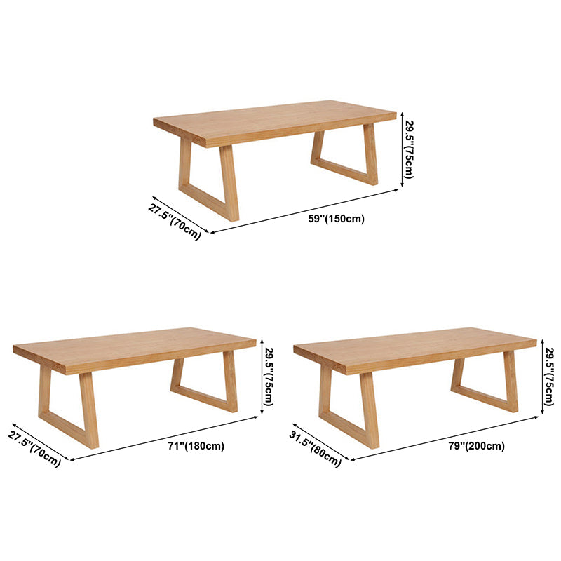 Rectangle Pine Solid Wood Table Modern Dining Table in Nature with Double Pedestal Clearhalo ' dining_table' 'Dining Tables & Seating' 'Dining Tables' 'furn' 'furn_dining_table' 'Furniture' 'furniture_dining_table' 'Kitchen & Dining Furniture' 'kitchen&dining_furn' 'kitchen' 'kitchen_dining_table' 3723731