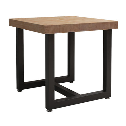 Industrial Dining Table Pine Solid Wood Table with Trestle Base for Dining Room 27.6"L x 27.6"W x 29.5"H Without Chairs Clearhalo ' dining_table' 'Dining Tables & Seating' 'Dining Tables' 'furn' 'furn_dining_table' 'Furniture' 'furniture_dining_table' 'Kitchen & Dining Furniture' 'kitchen&dining_furn' 'kitchen' 'kitchen_dining_table' 3723741