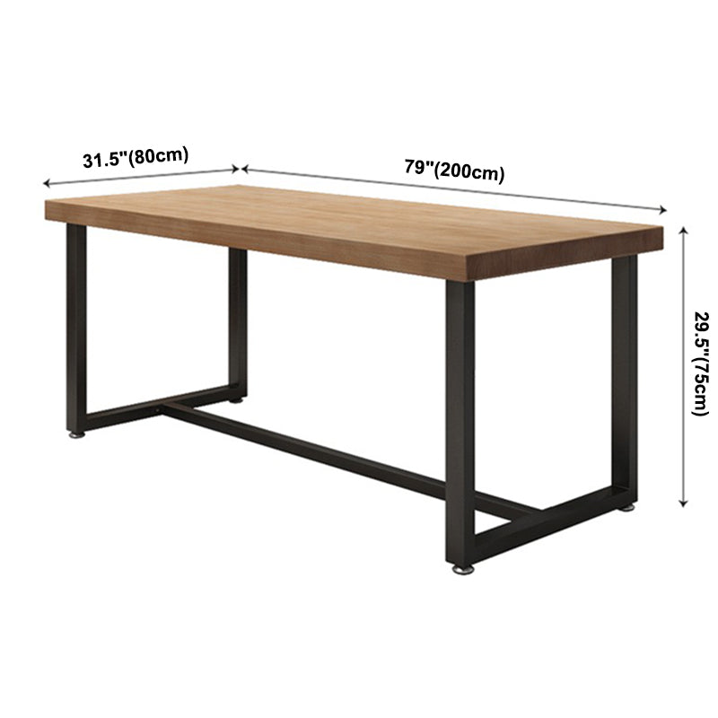 Industrial Dining Table Pine Solid Wood Table with Trestle Base for Dining Room Clearhalo ' dining_table' 'Dining Tables & Seating' 'Dining Tables' 'furn' 'furn_dining_table' 'Furniture' 'furniture_dining_table' 'Kitchen & Dining Furniture' 'kitchen&dining_furn' 'kitchen' 'kitchen_dining_table' 3723751