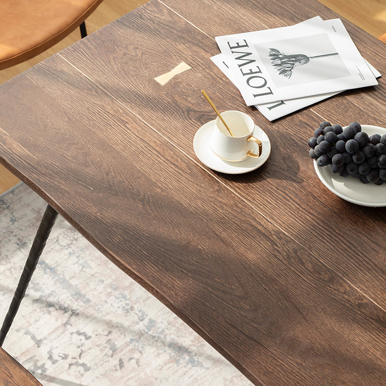 Rectangle Table Dinette Table Industrial Dinner Room Kitchen Table for Indoor Clearhalo ' dining_table' 'Dining Tables & Seating' 'Dining Tables' 'furn' 'furn_dining_table' 'Furniture' 'furniture_dining_table' 'Kitchen & Dining Furniture' 'kitchen&dining_furn' 'kitchen' 'kitchen_dining_table' 3723760