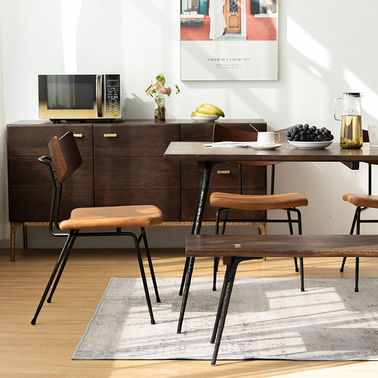 Rectangle Table Dinette Table Industrial Dinner Room Kitchen Table for Indoor Clearhalo ' dining_table' 'Dining Tables & Seating' 'Dining Tables' 'furn' 'furn_dining_table' 'Furniture' 'furniture_dining_table' 'Kitchen & Dining Furniture' 'kitchen&dining_furn' 'kitchen' 'kitchen_dining_table' 3723762