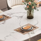 Luxury Style Home Sintered Stone Dining Table Rectangular Shape Table with Trestle Base Clearhalo ' dining_table' 'Dining Tables & Seating' 'Dining Tables' 'furn' 'furn_dining_table' 'Furniture' 'furniture_dining_table' 'Kitchen & Dining Furniture' 'kitchen&dining_furn' 'kitchen' 'kitchen_dining_table' 3723774