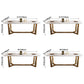 Luxury Style Home Sintered Stone Dining Table Rectangular Shape Table with Trestle Base Clearhalo ' dining_table' 'Dining Tables & Seating' 'Dining Tables' 'furn' 'furn_dining_table' 'Furniture' 'furniture_dining_table' 'Kitchen & Dining Furniture' 'kitchen&dining_furn' 'kitchen' 'kitchen_dining_table' 3723778