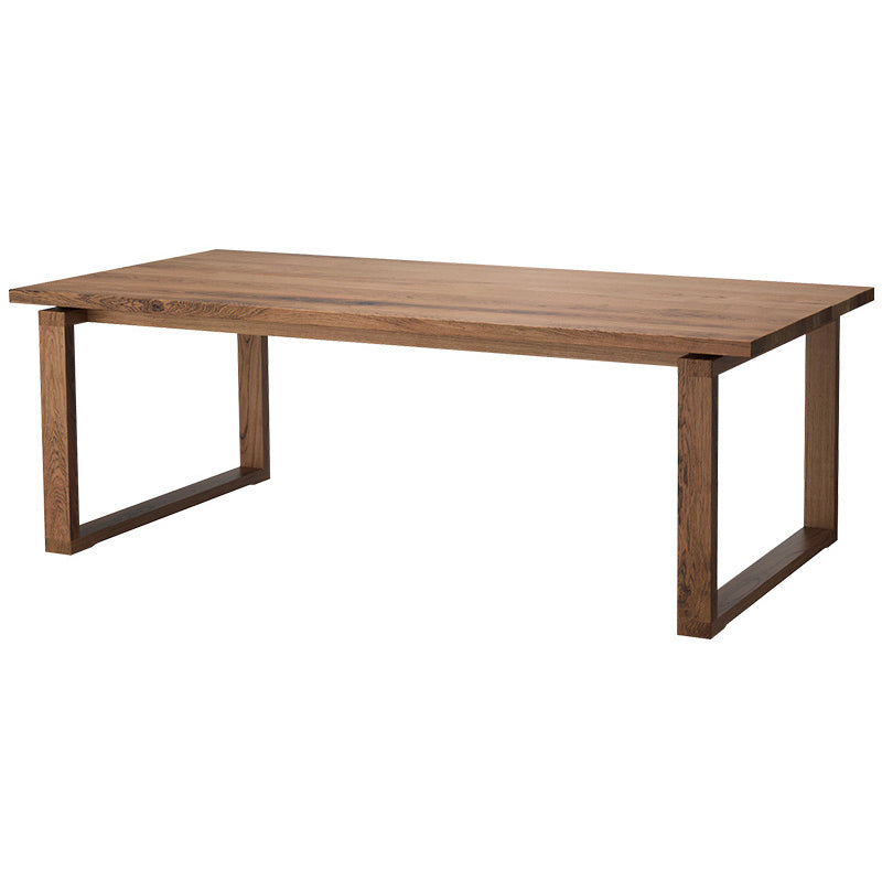 Pine Solid Wood Rectangle Table Modern Dining Table with Double Pedestal for Restaurant Without Chairs Clearhalo ' dining_table' 'Dining Tables & Seating' 'Dining Tables' 'furn' 'furn_dining_table' 'Furniture' 'furniture_dining_table' 'Kitchen & Dining Furniture' 'kitchen&dining_furn' 'kitchen' 'kitchen_dining_table' 3723788