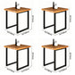 Industrial Style Solid Wood Dining Table Brown Square Table with Black Frame for Dinning Room Clearhalo ' dining_table' 'Dining Tables & Seating' 'Dining Tables' 'furn' 'furn_dining_table' 'Furniture' 'furniture_dining_table' 'Kitchen & Dining Furniture' 'kitchen&dining_furn' 'kitchen' 'kitchen_dining_table' 3723800