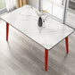 Modern Style Home Sintered Stone Dining Table Rectangle Shape Table with Wood Base Clearhalo ' dining_table' 'Dining Tables & Seating' 'Dining Tables' 'furn' 'furn_dining_table' 'Furniture' 'furniture_dining_table' 'Kitchen & Dining Furniture' 'kitchen&dining_furn' 'kitchen' 'kitchen_dining_table' 3723813