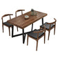 Industrial Solid Wood Dining Table Brown Rectangle Table with Metal Base for Dinning Room Clearhalo ' dining_table' 'Dining Tables & Seating' 'Dining Tables' 'furn' 'furn_dining_table' 'Furniture' 'furniture_dining_table' 'Kitchen & Dining Furniture' 'kitchen&dining_furn' 'kitchen' 'kitchen_dining_table' 3723836