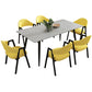 Contemporary Style Sintered Stone Rectangle Dining Table 4 Legs Table for Home Clearhalo ' dining_table' 'Dining Tables & Seating' 'Dining Tables' 'furn' 'furn_dining_table' 'Furniture' 'furniture_dining_table' 'Kitchen & Dining Furniture' 'kitchen&dining_furn' 'kitchen' 'kitchen_dining_table' 3723841