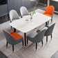 Simplicity Style Home Sintered Stone Dining Table Rectangular Shape Table with 4 Legs Base Clearhalo ' dining_table' 'Dining Tables & Seating' 'Dining Tables' 'furn' 'furn_dining_table' 'Furniture' 'furniture_dining_table' 'Kitchen & Dining Furniture' 'kitchen&dining_furn' 'kitchen' 'kitchen_dining_table' 3723844