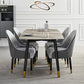 Simplicity Style Home Sintered Stone Dining Table Rectangular Shape Table with 4 Legs Base Clearhalo ' dining_table' 'Dining Tables & Seating' 'Dining Tables' 'furn' 'furn_dining_table' 'Furniture' 'furniture_dining_table' 'Kitchen & Dining Furniture' 'kitchen&dining_furn' 'kitchen' 'kitchen_dining_table' 3723847