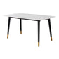Simplicity Style Home Sintered Stone Dining Table Rectangular Shape Table with 4 Legs Base White Without Chairs Clearhalo ' dining_table' 'Dining Tables & Seating' 'Dining Tables' 'furn' 'furn_dining_table' 'Furniture' 'furniture_dining_table' 'Kitchen & Dining Furniture' 'kitchen&dining_furn' 'kitchen' 'kitchen_dining_table' 3723848