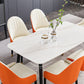 Simplicity Style Home Sintered Stone Dining Table Rectangular Shape Table with 4 Legs Base Clearhalo ' dining_table' 'Dining Tables & Seating' 'Dining Tables' 'furn' 'furn_dining_table' 'Furniture' 'furniture_dining_table' 'Kitchen & Dining Furniture' 'kitchen&dining_furn' 'kitchen' 'kitchen_dining_table' 3723849