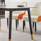 Simplicity Style Home Sintered Stone Dining Table Rectangular Shape Table with 4 Legs Base Clearhalo ' dining_table' 'Dining Tables & Seating' 'Dining Tables' 'furn' 'furn_dining_table' 'Furniture' 'furniture_dining_table' 'Kitchen & Dining Furniture' 'kitchen&dining_furn' 'kitchen' 'kitchen_dining_table' 3723850