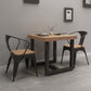 Industrial Style Solid Wood Dining Table Brown Square Table with Trestle Base for Dinning Room Clearhalo ' dining_table' 'Dining Tables & Seating' 'Dining Tables' 'furn' 'furn_dining_table' 'Furniture' 'furniture_dining_table' 'Kitchen & Dining Furniture' 'kitchen&dining_furn' 'kitchen' 'kitchen_dining_table' 3723859
