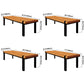 Rectangle 4 Legs Industrial Dining Table Wood Color Fixed Table with Solid Wood Clearhalo ' dining_table' 'Dining Tables & Seating' 'Dining Tables' 'furn' 'furn_dining_table' 'Furniture' 'furniture_dining_table' 'Kitchen & Dining Furniture' 'kitchen&dining_furn' 'kitchen' 'kitchen_dining_table' 3723875