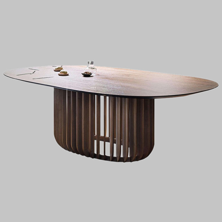 Solid Wood Modern Oval Dining Table Wood Top Table for Kitchen and Dining Room Clearhalo ' dining_table' 'Dining Tables & Seating' 'Dining Tables' 'furn' 'furn_dining_table' 'Furniture' 'furniture_dining_table' 'Kitchen & Dining Furniture' 'kitchen&dining_furn' 'kitchen' 'kitchen_dining_table' 3723879