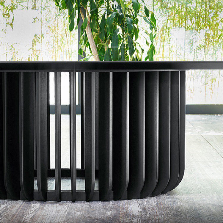 Solid Wood Modern Oval Dining Table Wood Top Table for Kitchen and Dining Room Clearhalo ' dining_table' 'Dining Tables & Seating' 'Dining Tables' 'furn' 'furn_dining_table' 'Furniture' 'furniture_dining_table' 'Kitchen & Dining Furniture' 'kitchen&dining_furn' 'kitchen' 'kitchen_dining_table' 3723880